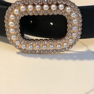 Inc.  rhinestone black belt